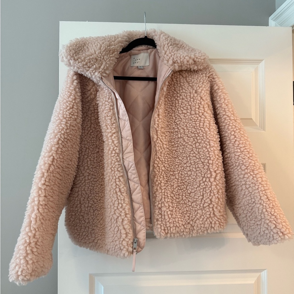 Cozy Pink Sherpa Jacket